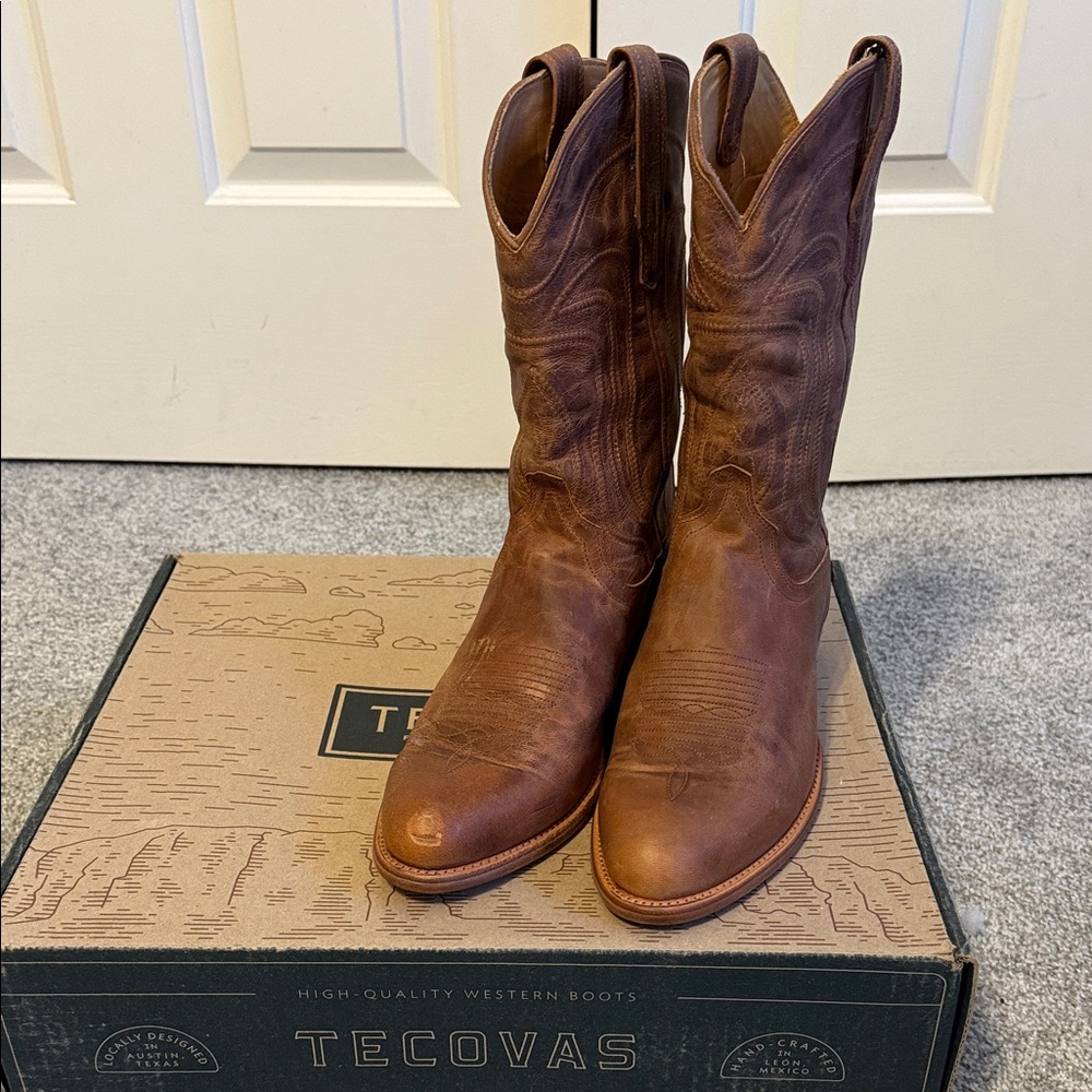 Tecovas Tan Western Leather Boots